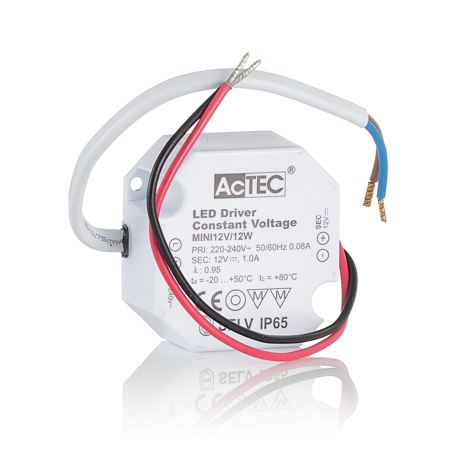 AcTEC Mini transformador LED CV 12V, 12W, IP65
