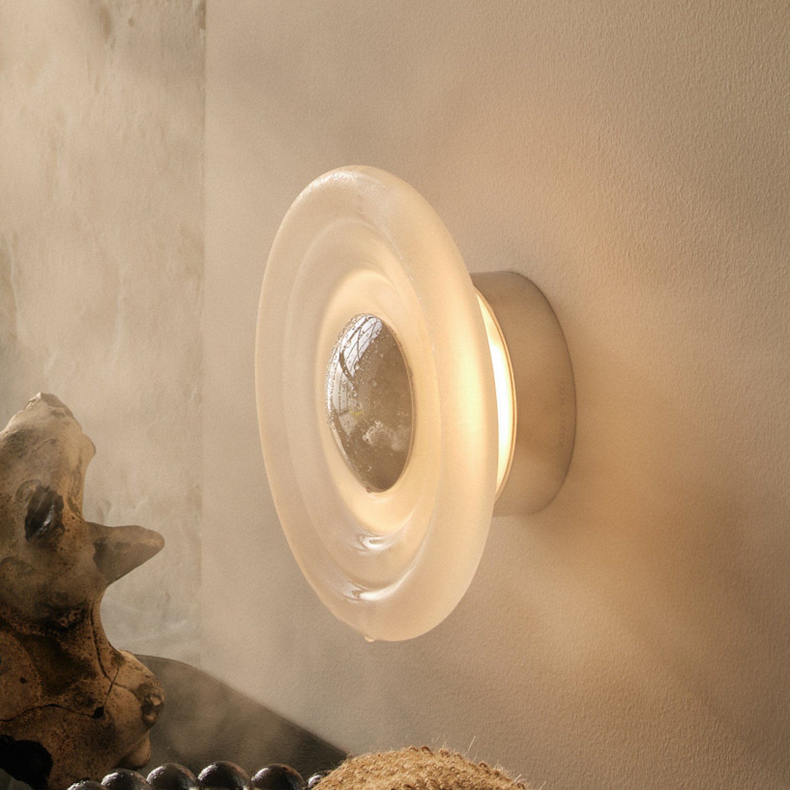 Aplică LED Tom Dixon Press Sphere Mini mată Ø 22 cm - Baie - Design - alb mat - Sticlă