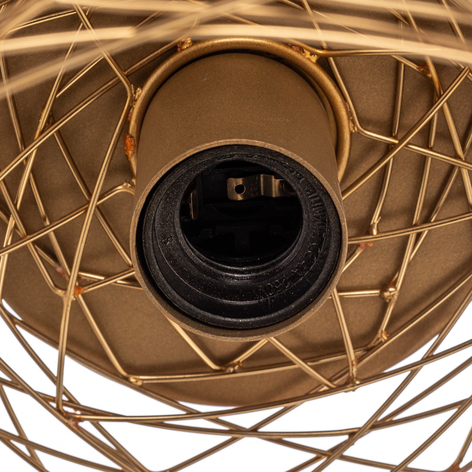 Lindby plafondlamp Kaviya, goudkleurig, Ø 40 cm, ijzer, E27