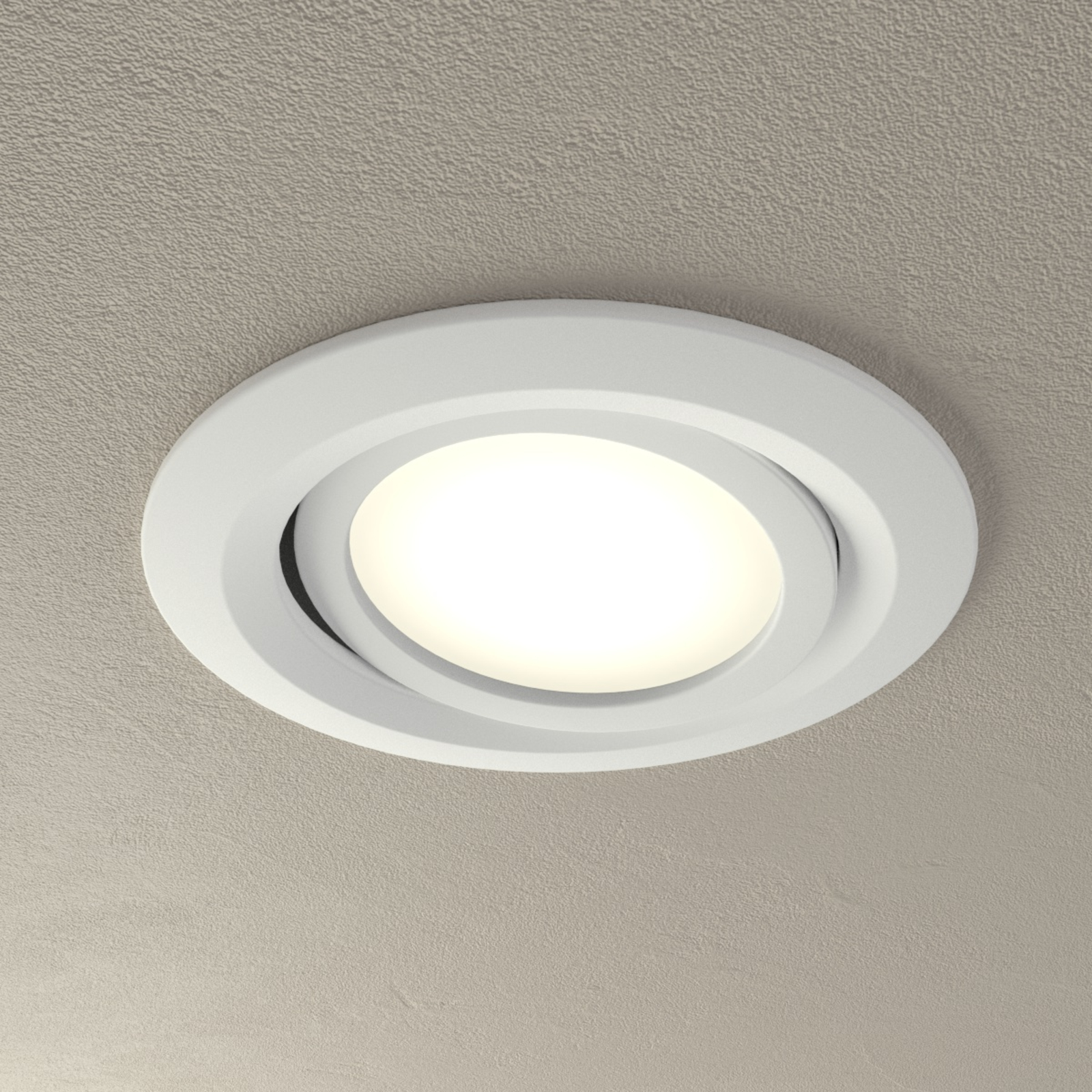 Paulmann LED recessed light Coin Slim IP23, set of 1, white, for Living / Dining Room, aluminium, zinc, 6.8 W