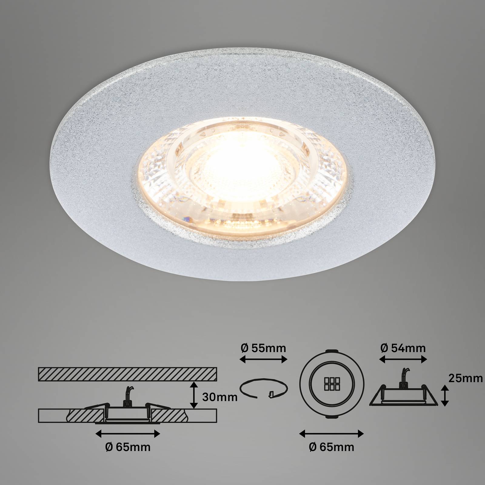 Reflektor sufitowy LED Kulana Mini IP44 3szt chrom