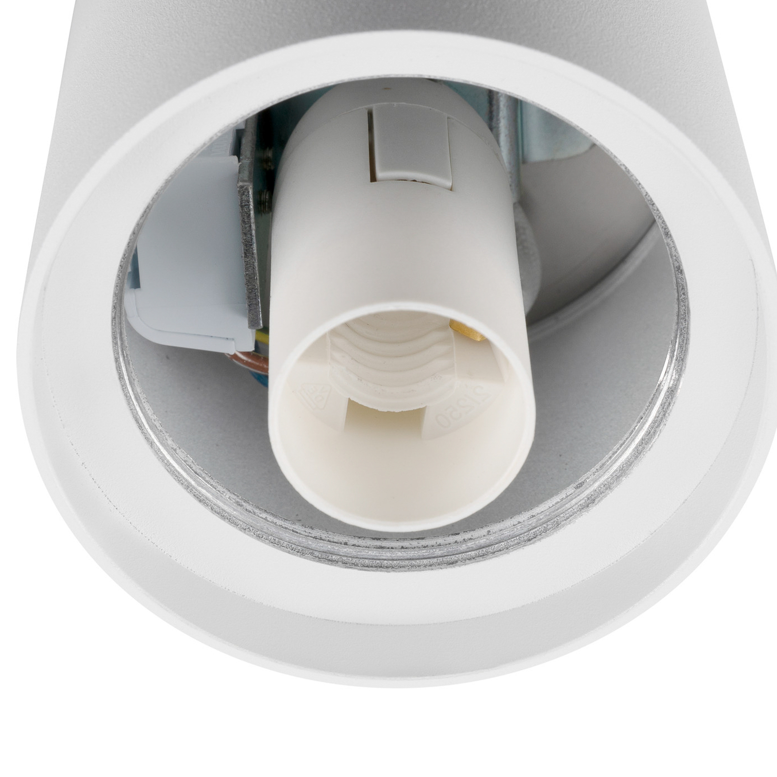 SLV Varyt loftlampe til badeværelset, hvid, aluminium, Ø 12 cm