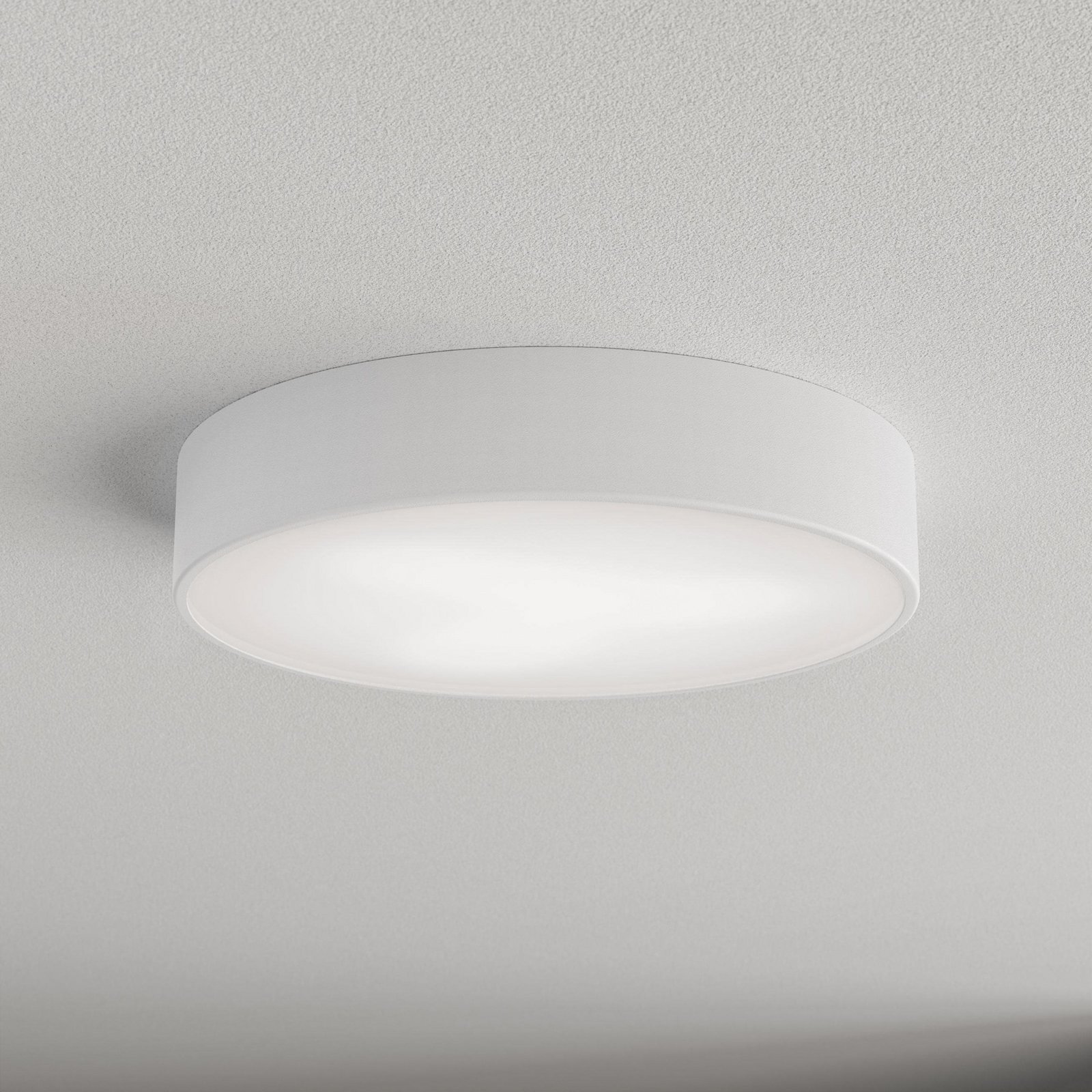 Deckenlampe Cleo 400, weiß, Sensor, IP54, Ø 40 cm, Metall