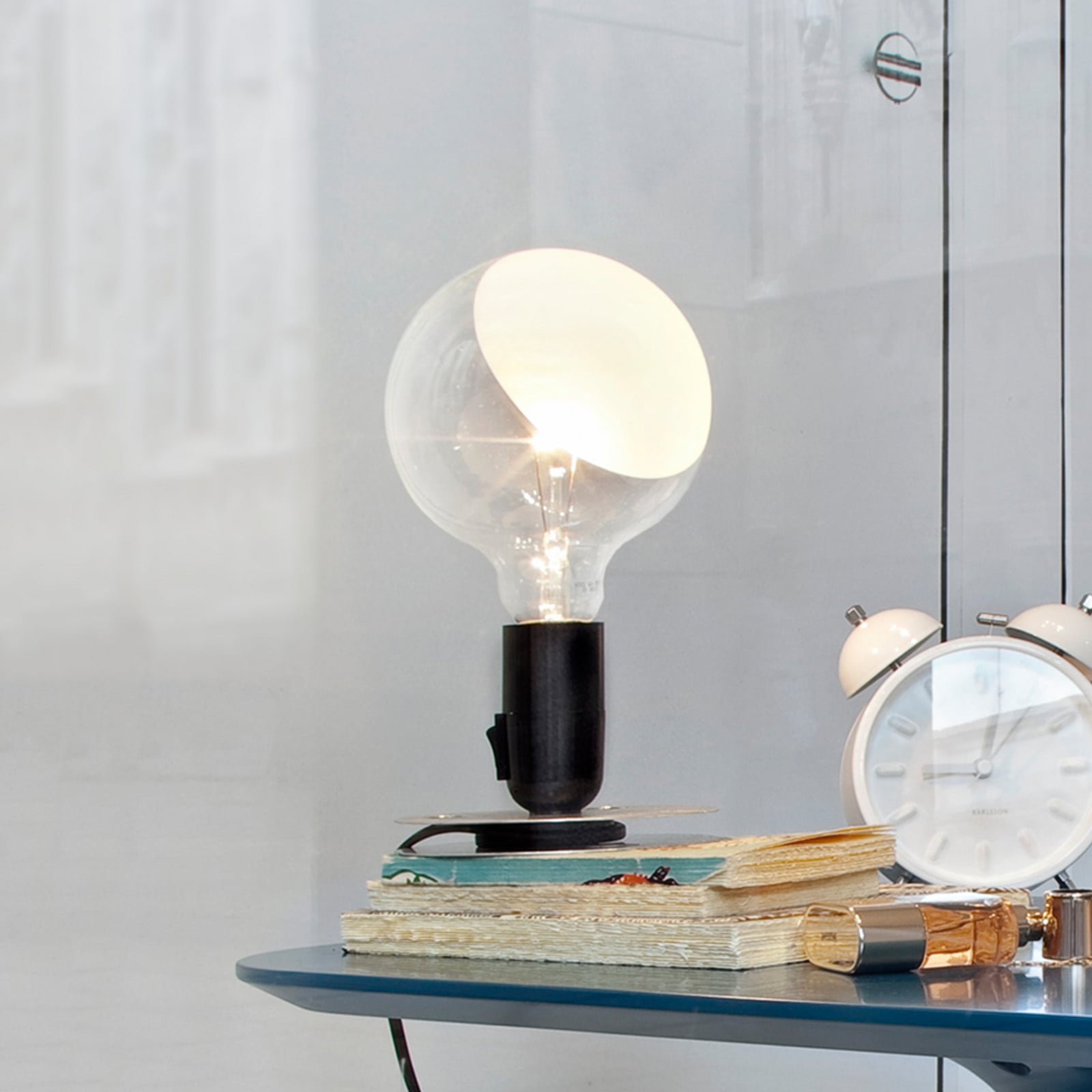 Lampadina Pöytävalaisin Musta - Flos - Olohuone - Design - Metalli - Yksilamppuinen