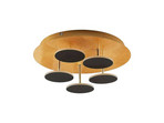 Casni LED Loftlampe Black/Gold - Lindby