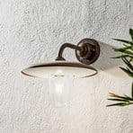 Casale outdoor wall light, antique copper clear glass