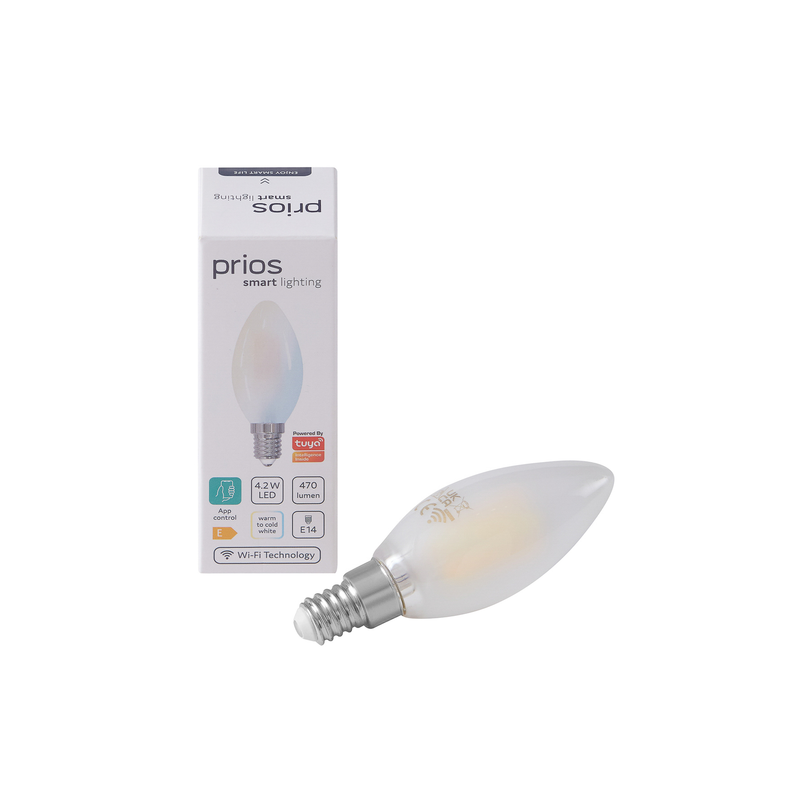 Smart bougie LED E14 4,2W WLAN mate tunable white