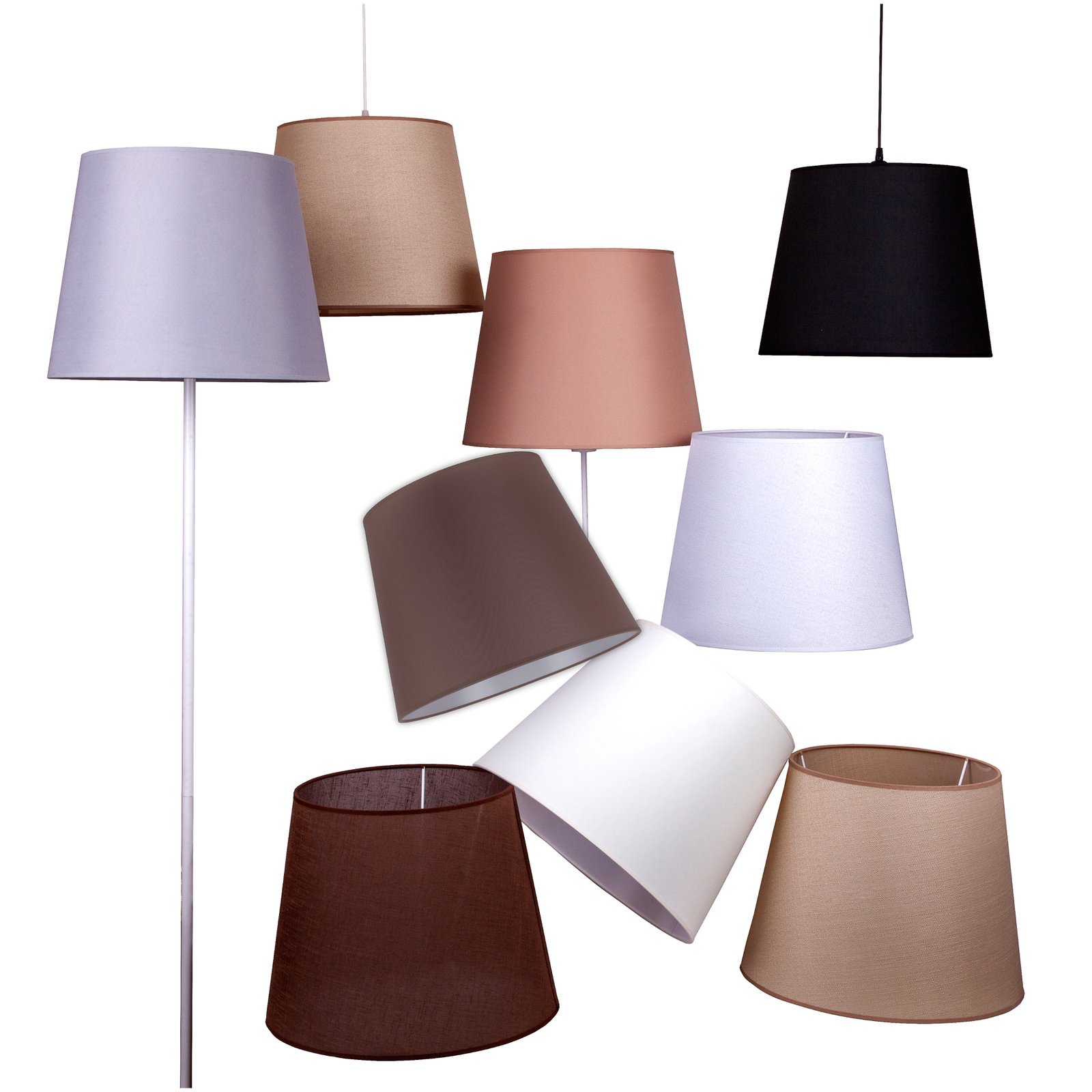 Classic L lampshade for floor lamps, black