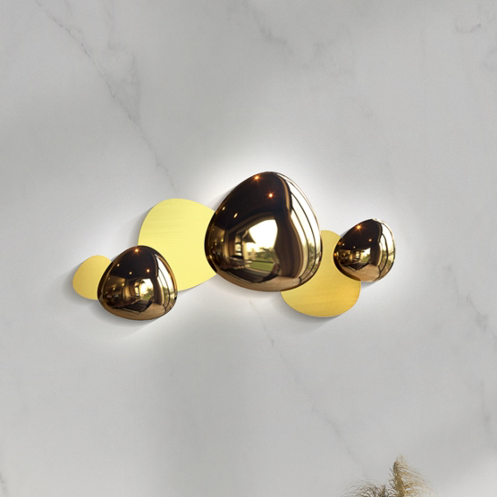 Maytoni Jack-stone nástenné LED, 79 cm zlatá