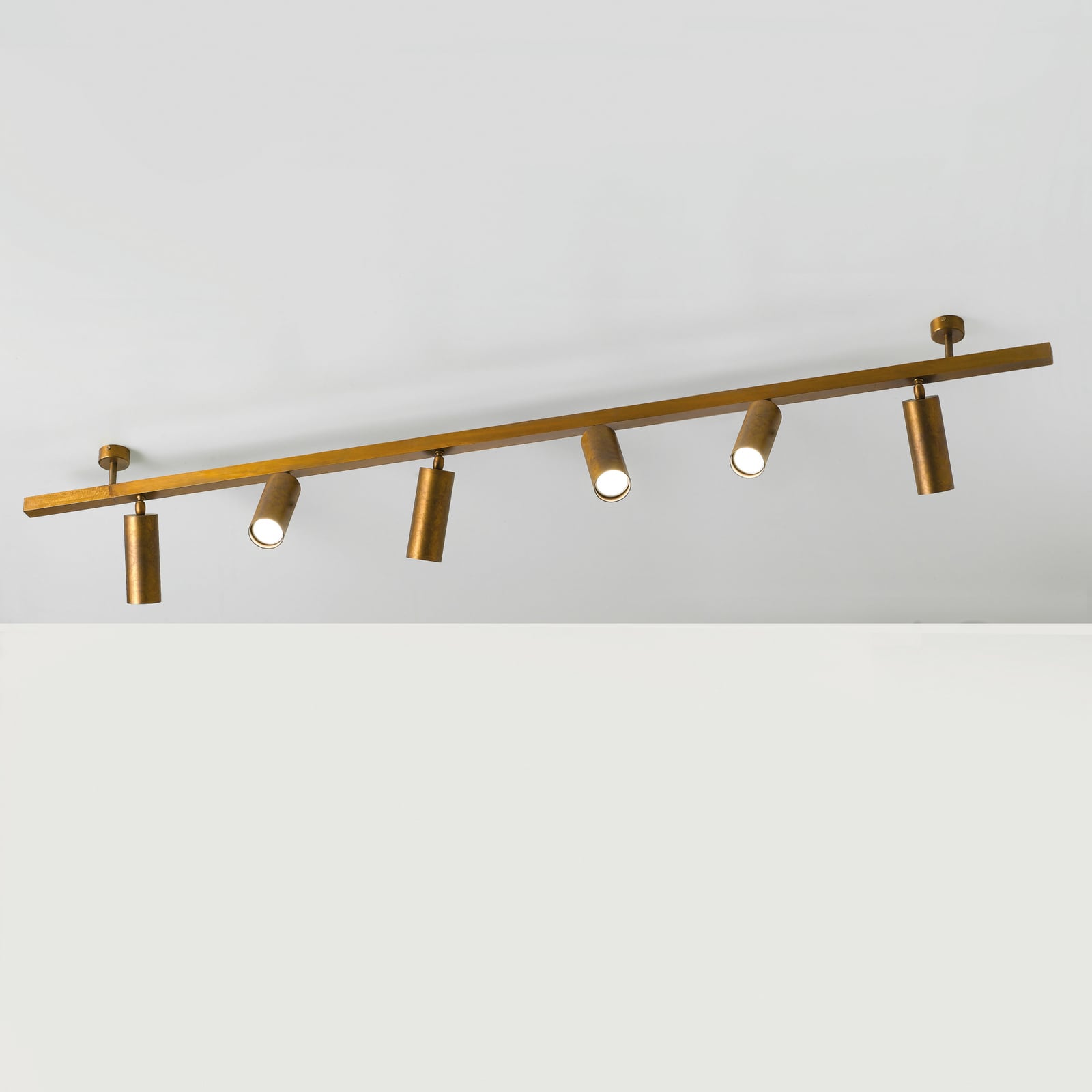 Plafondlamp 7535, gebronsd messing, 6-lamps, GU10 Plafondlamp 7535, gebronsd messing, 6-lamps, GU10