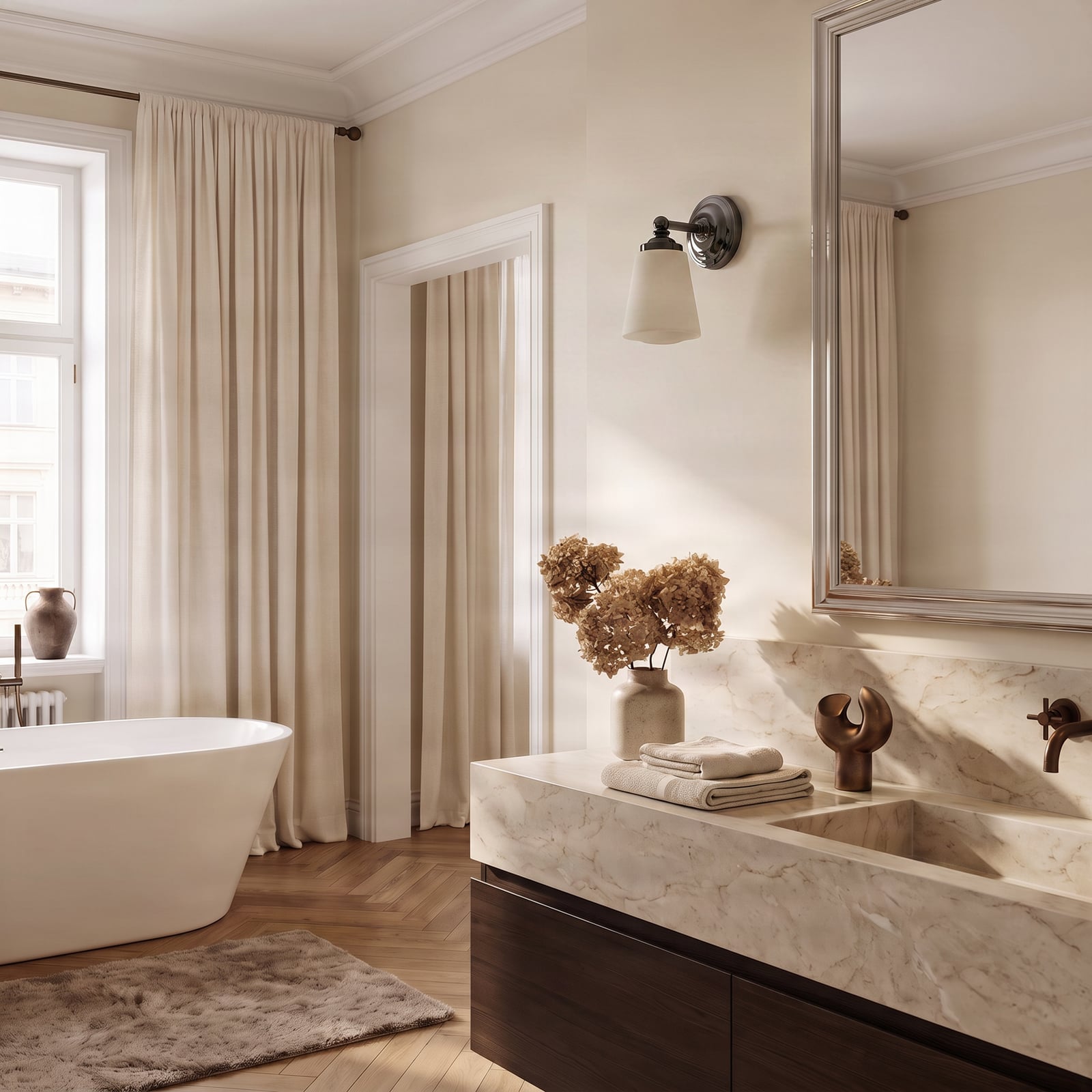 Applique per il bagno Arcchio Mahdi, cromo, vetro, 11 cm, IP44