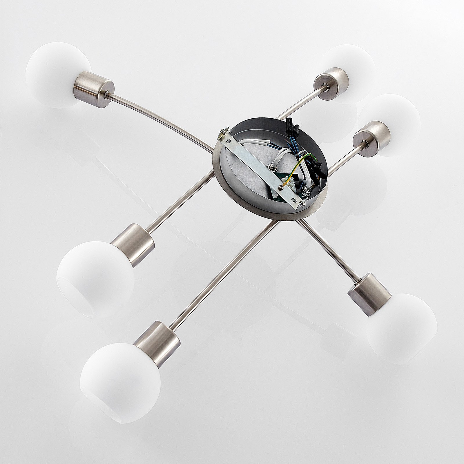 Agmar 6 Ceiling Lamp Nickel - Lindby