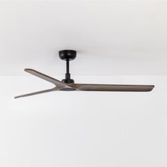 Ventilador techo Heywood M DC, negro/madera oscura