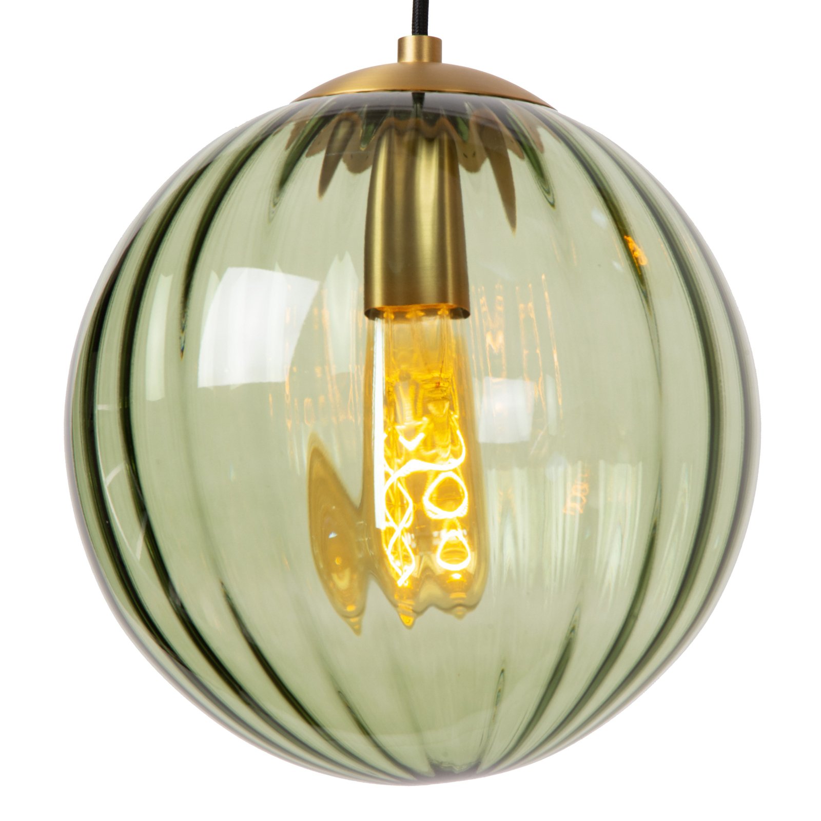 Suspension Monsaraz, vert, Ø 25 cm, verre, à 1 lampe