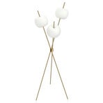 kdln LED floor lamp Kushi, brass-coloured, height 140 cm