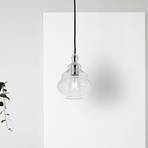 Adone pendant light, transparent, glass, Ø 19 cm, 1-bulb