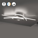 LED-Deckenlampe Biba, nickelfarben, Länge 100 cm, Metall CCT