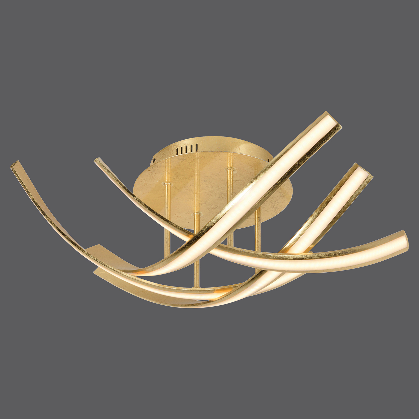 Paul Neuhaus Linda LED-Deckenleuchte gold dimmbar