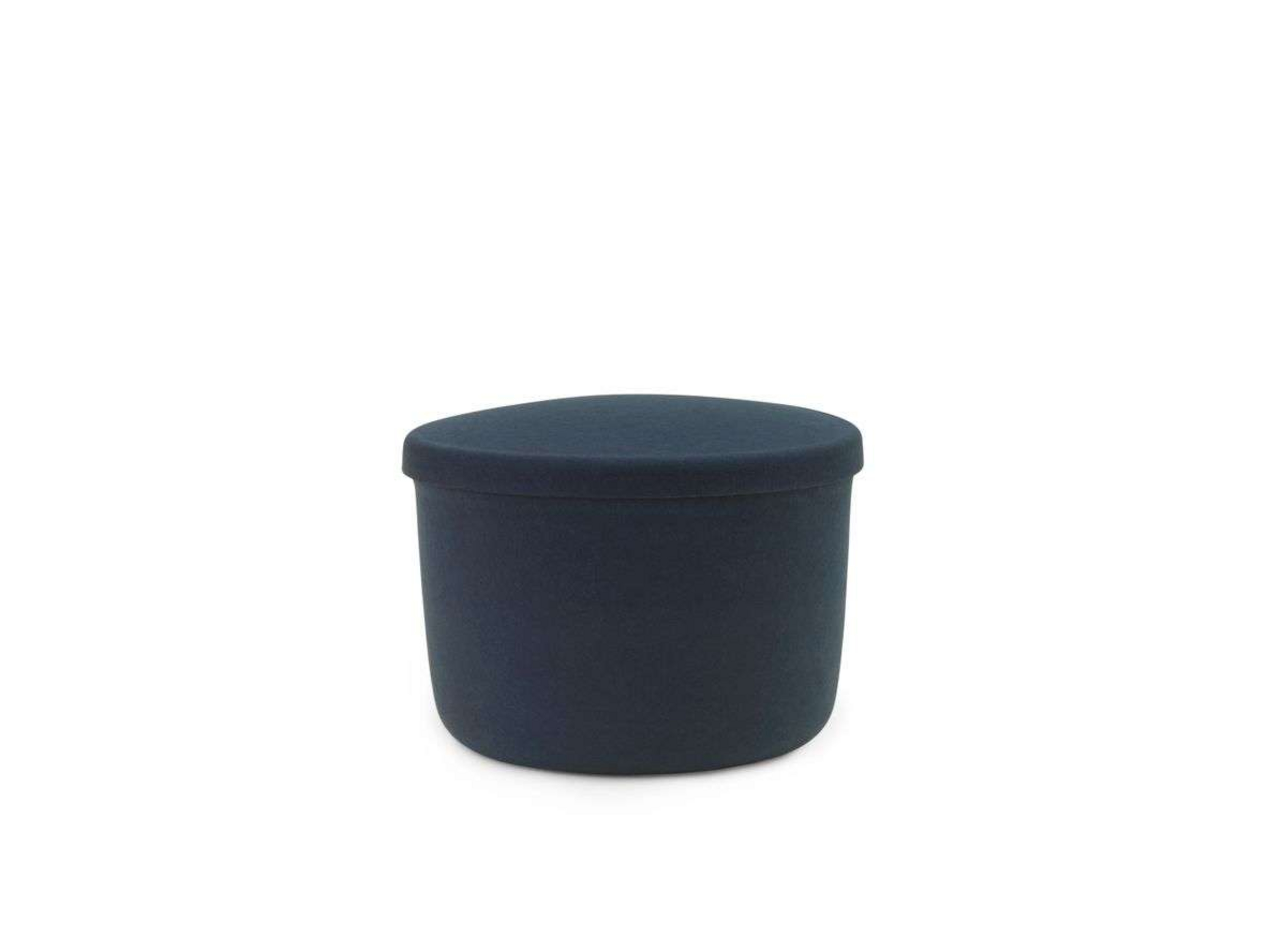 Hide Storage Poef Small Steel Blue - Normann Copenhagen