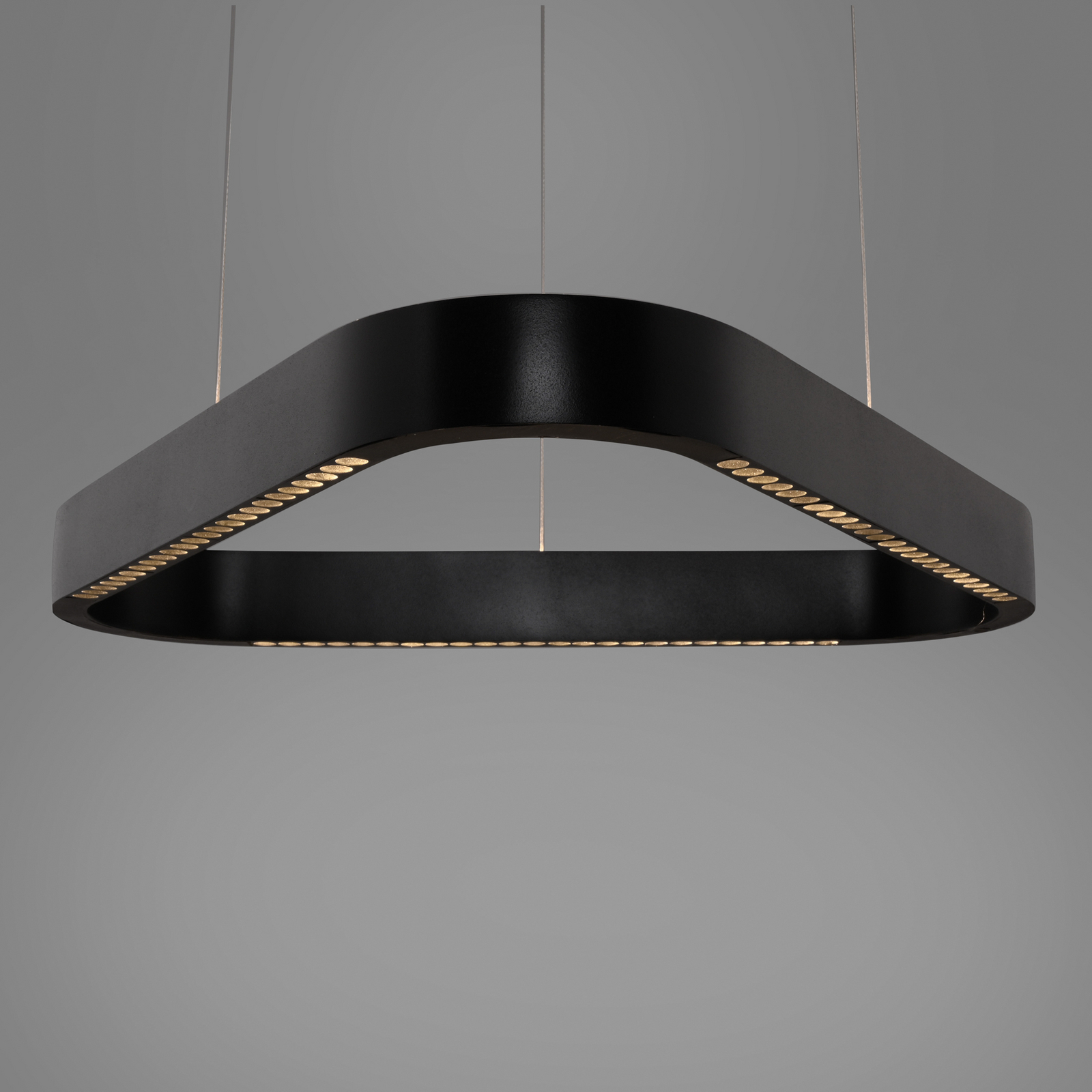 Lámpara colgante LED Q-Stretto de Paul Neuhaus, negra, 60 cm