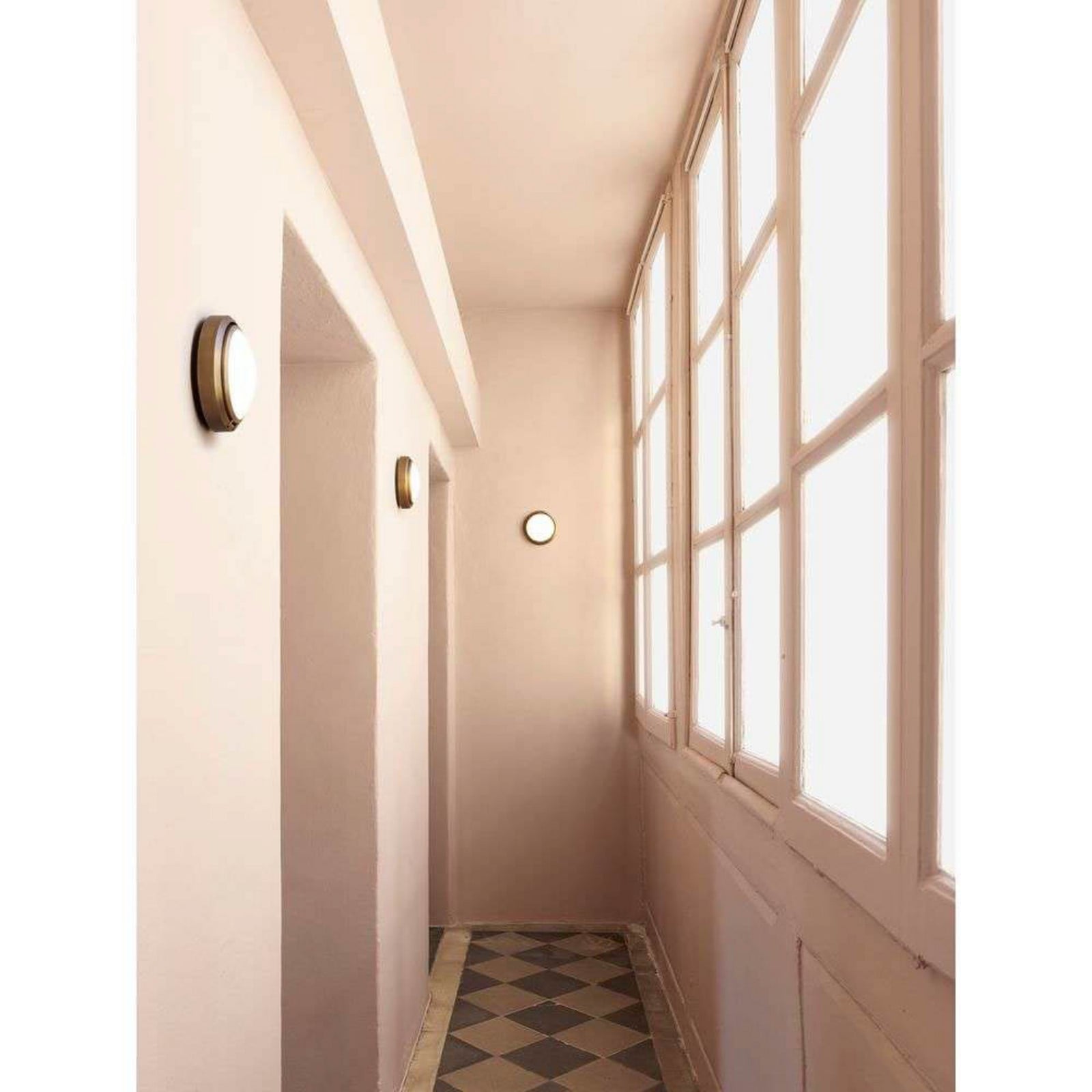 Metropoli 17 Wand-/Deckenlampe Ø 17 cm, Glas, Alu Luceplan - Flurbereich - Aluminium