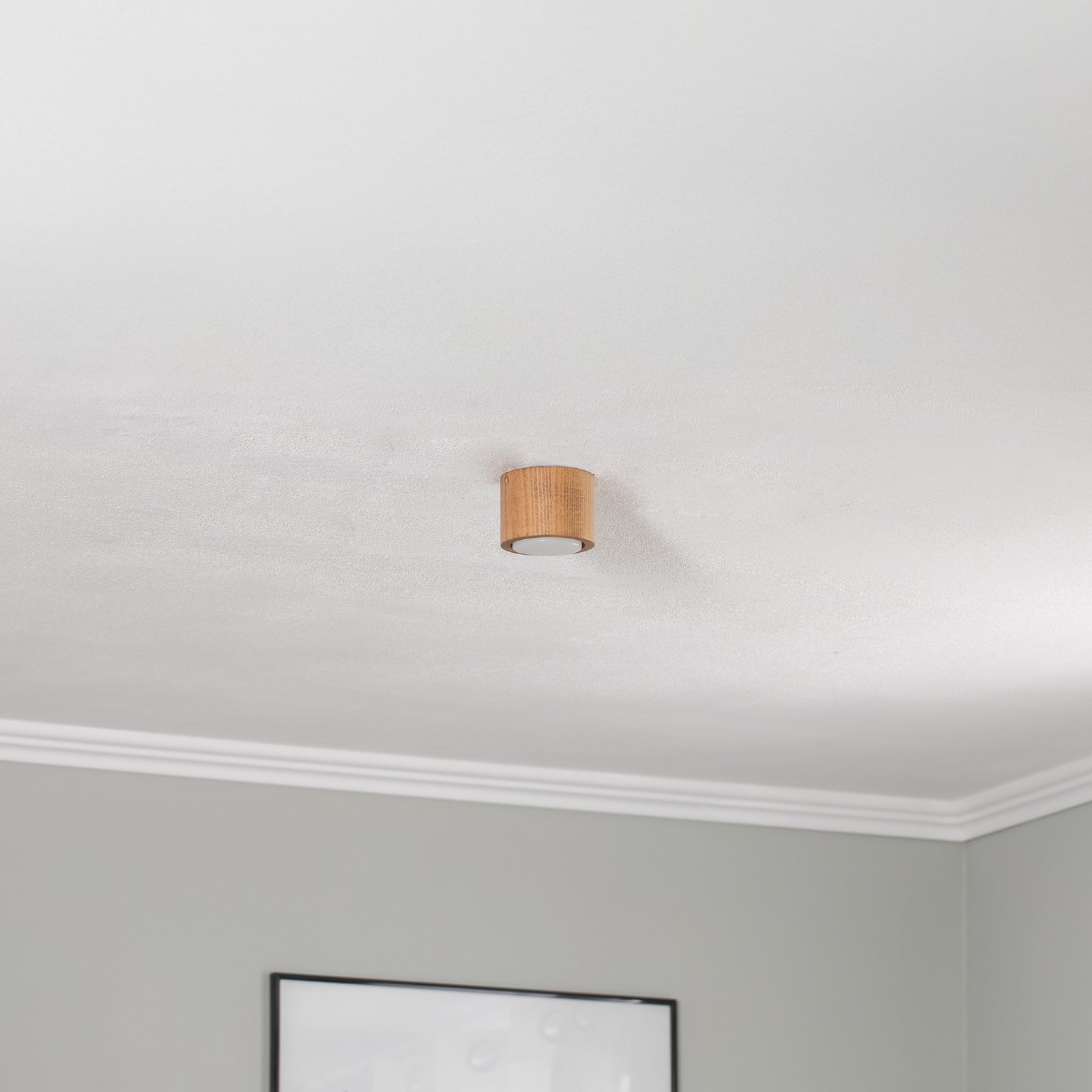 Envostar Ernest downlight GX53 av trä, rund