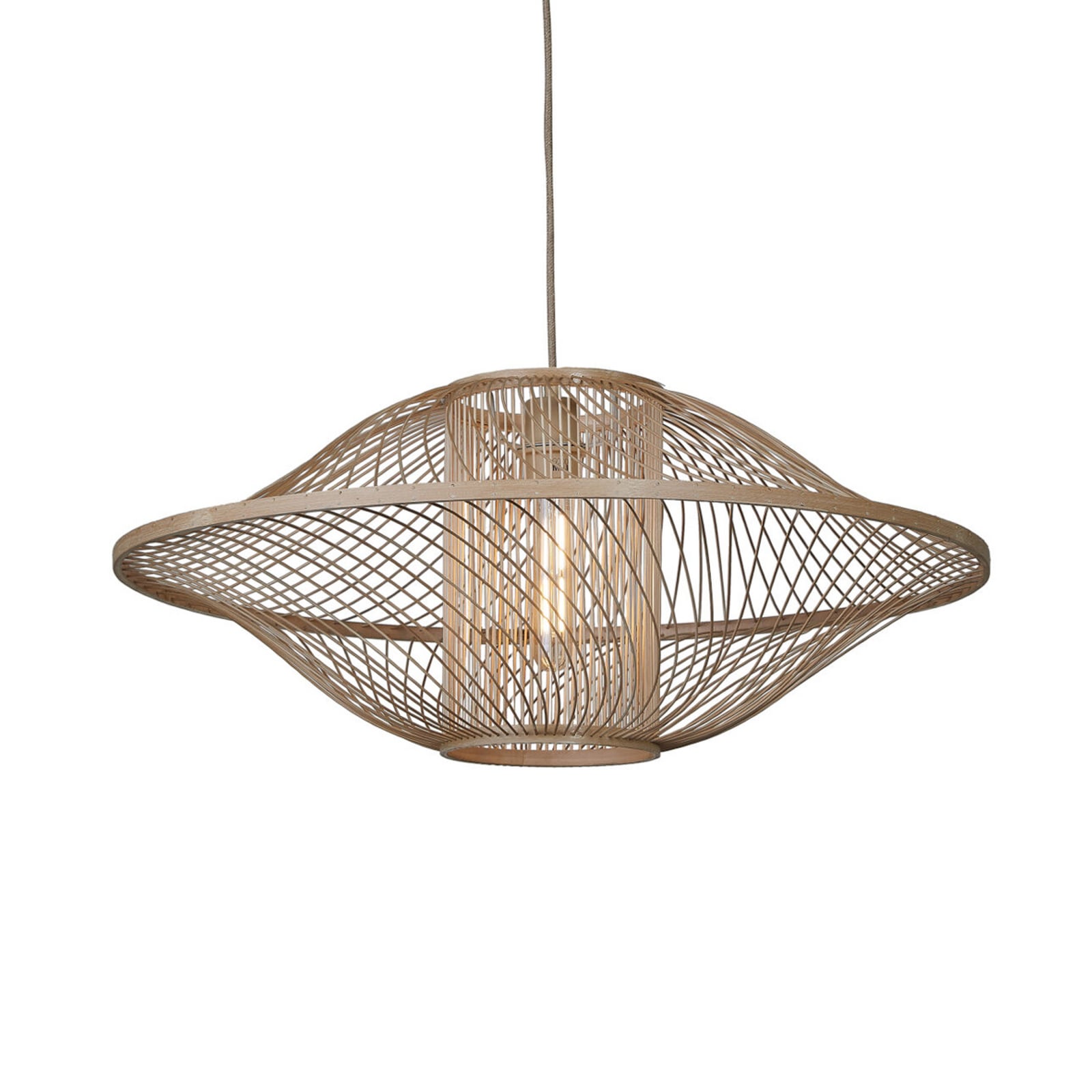 GOOD & MOJO Suspension Maui, naturel, Ø 70 cm, bambou, E27