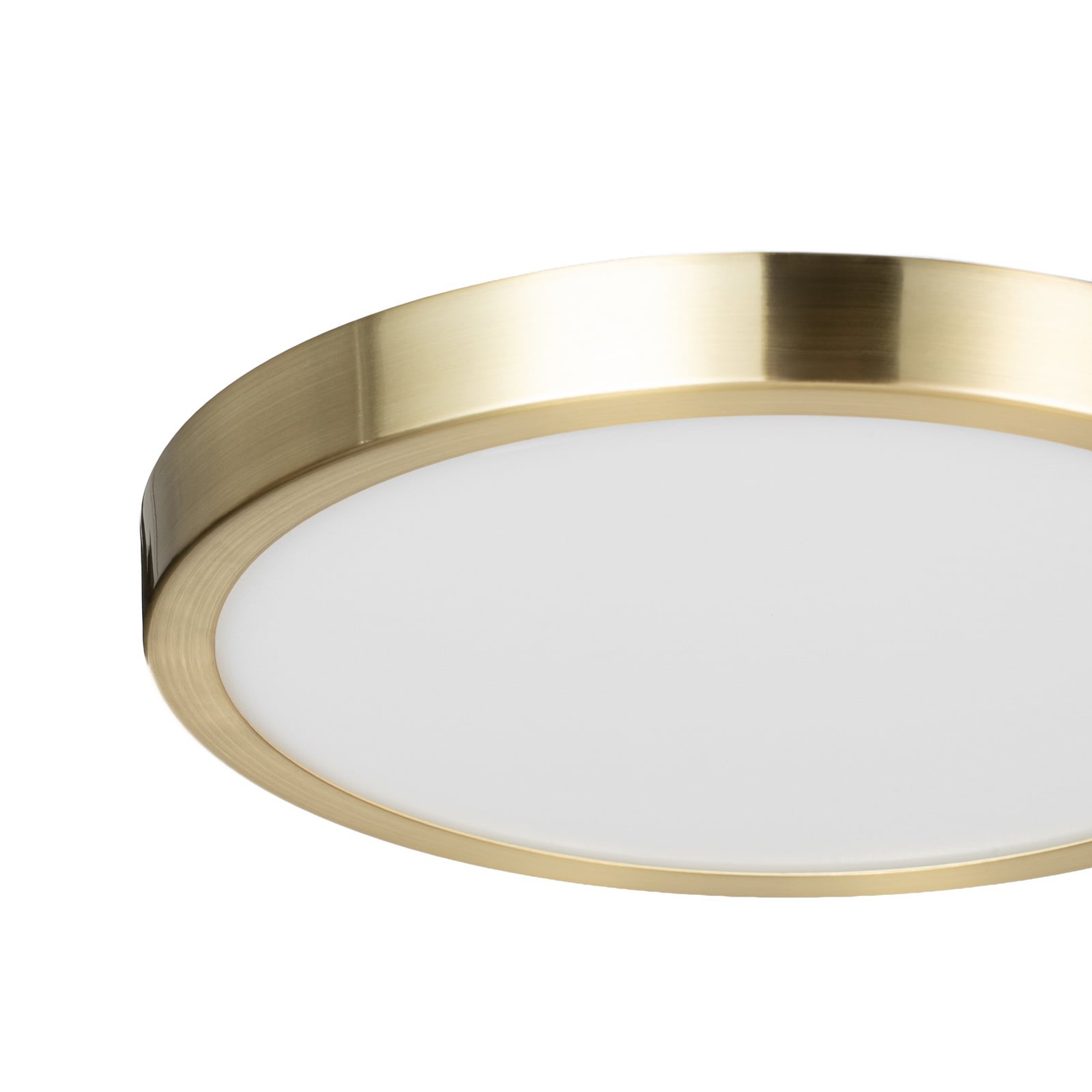 Sorela LED-taklampe, gull, dimbar, Ø 24 cm, 3 000 K, metall – Lindby Sorela LED-taklampe, gull, dimbar, Ø 24 cm, 3 000 K, metall – Lindby