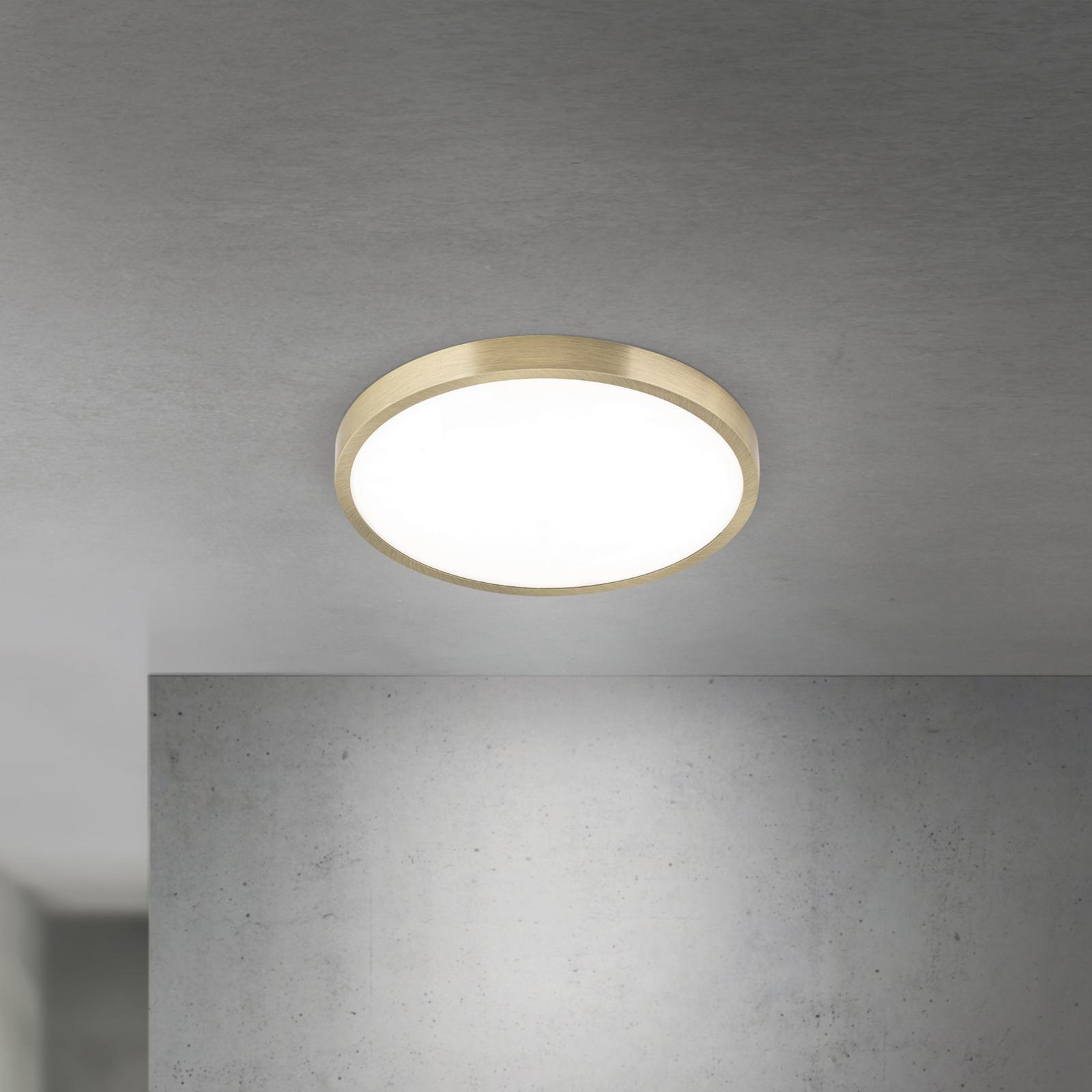 LED ceiling lamp Disc, antique brass colour, Ø 28 cm, CCT LED ceiling lamp Disc, antique brass colour, Ø 28 cm, CCT