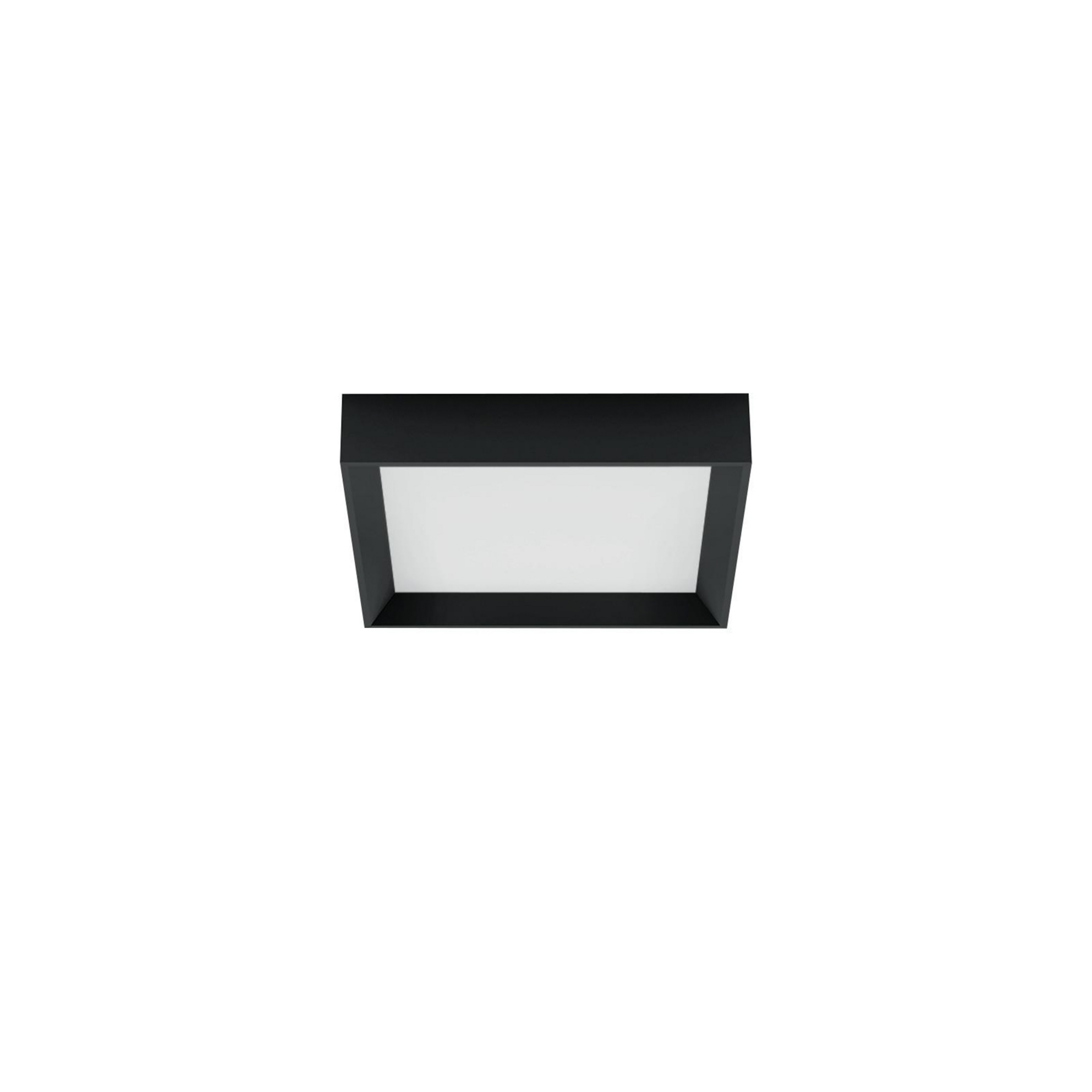 Plafonnier LED Tara Q, 30 x 30 cm, noir, 3.000 K, aluminium