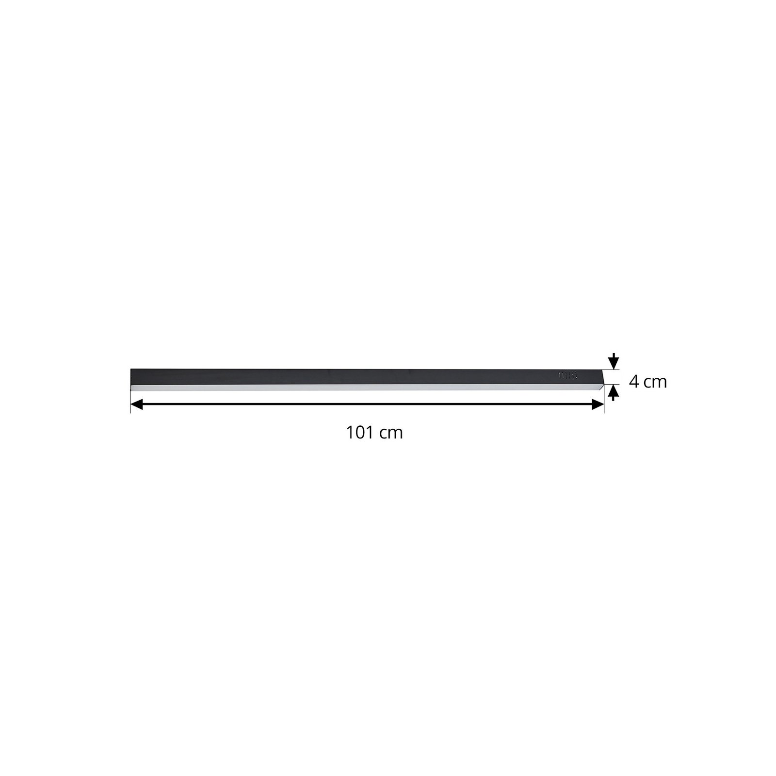 Lucande LED plafondlamp Teniona, 101 cm, zwart, aluminium