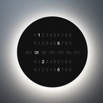 LED стенна лампа BLADE O'CLOCK, черна, Ø 59 cm Метален стенен часовник