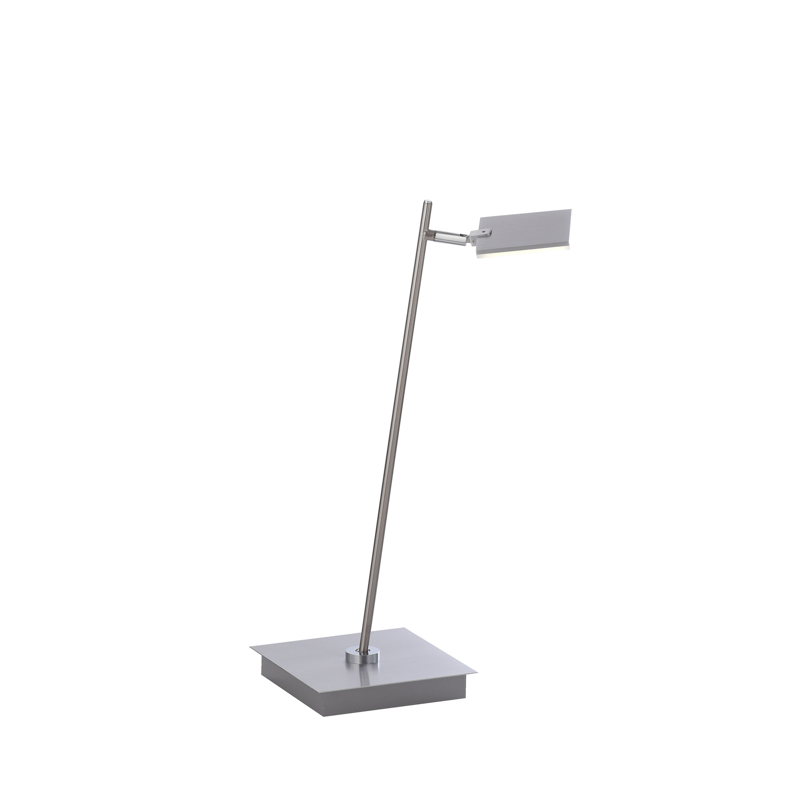 PURE Mira LED-bordslampa, dimmer, aluminium