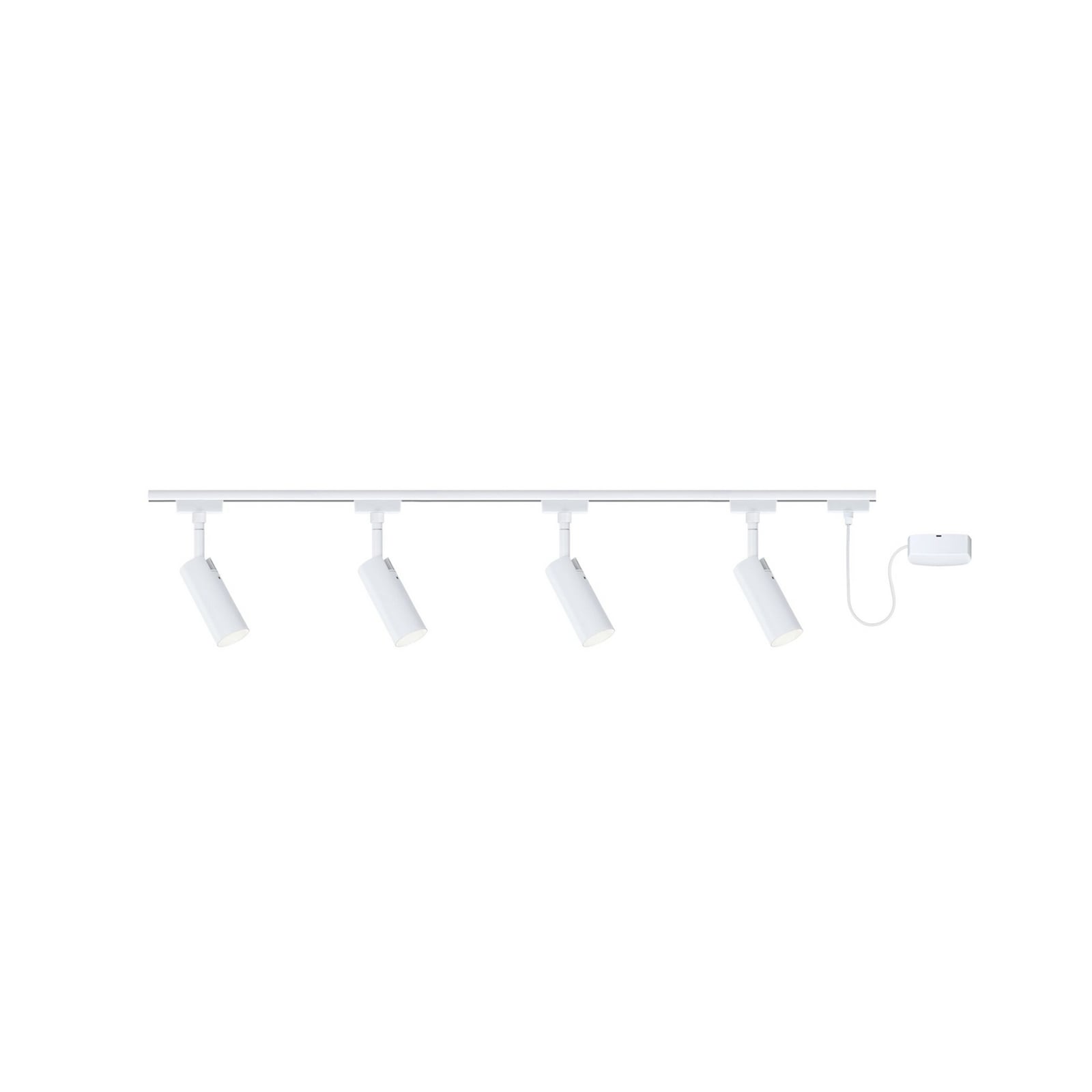 Set Paulmann URail Tubo, alb, 4 becuri, alimentare prin cablu Set Paulmann URail Tubo, alb, 4 becuri, alimentare prin cablu
