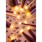 Kegelkerze LED Grooved 2-pack 3,2x25,5 cm Wine Rot/Smooth - Uyuni Lighting