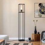 Libertad állólámpa, magasság 128,5 cm, fekete/fa, acél