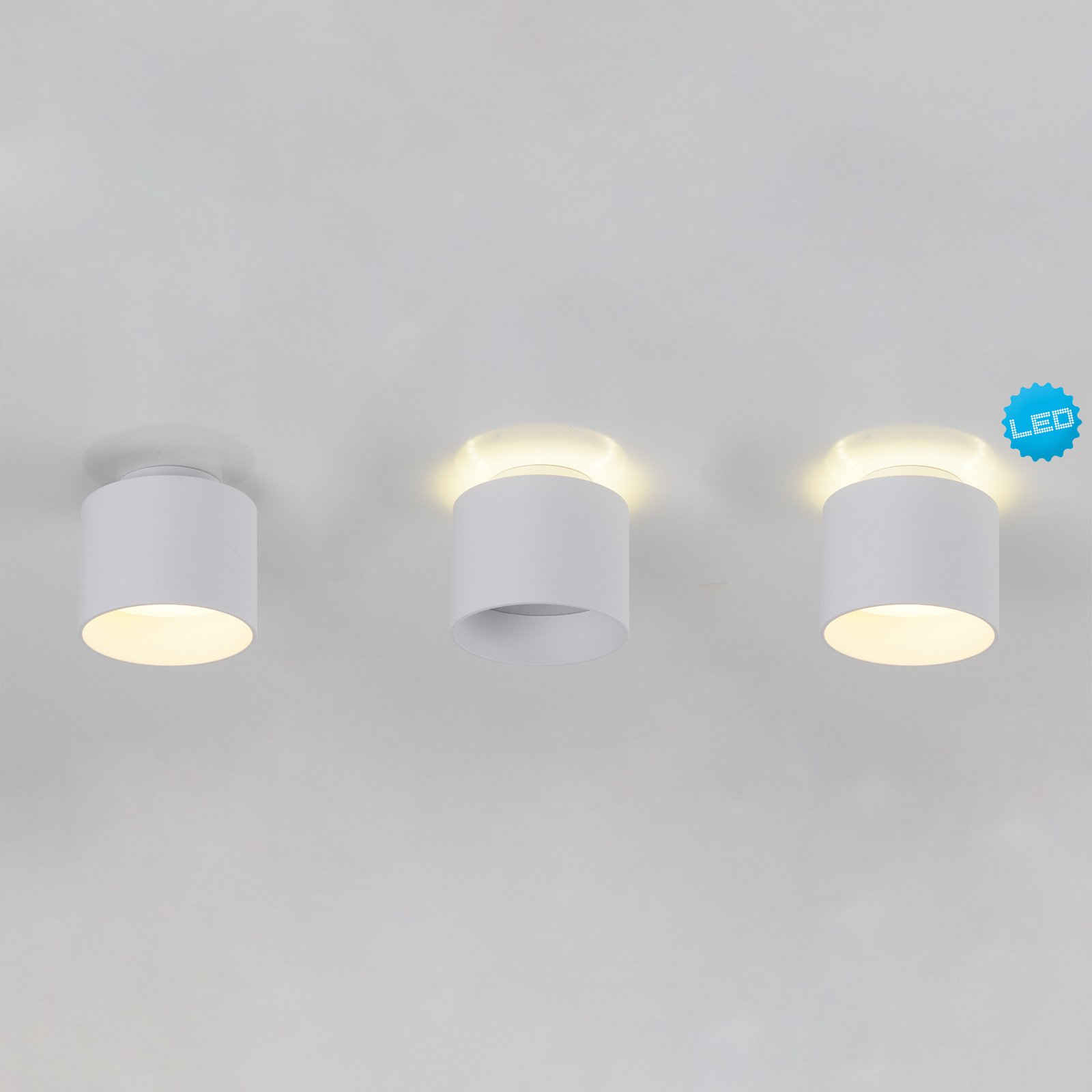 LED осветително тяло за таван Trios, Ø 10 cm