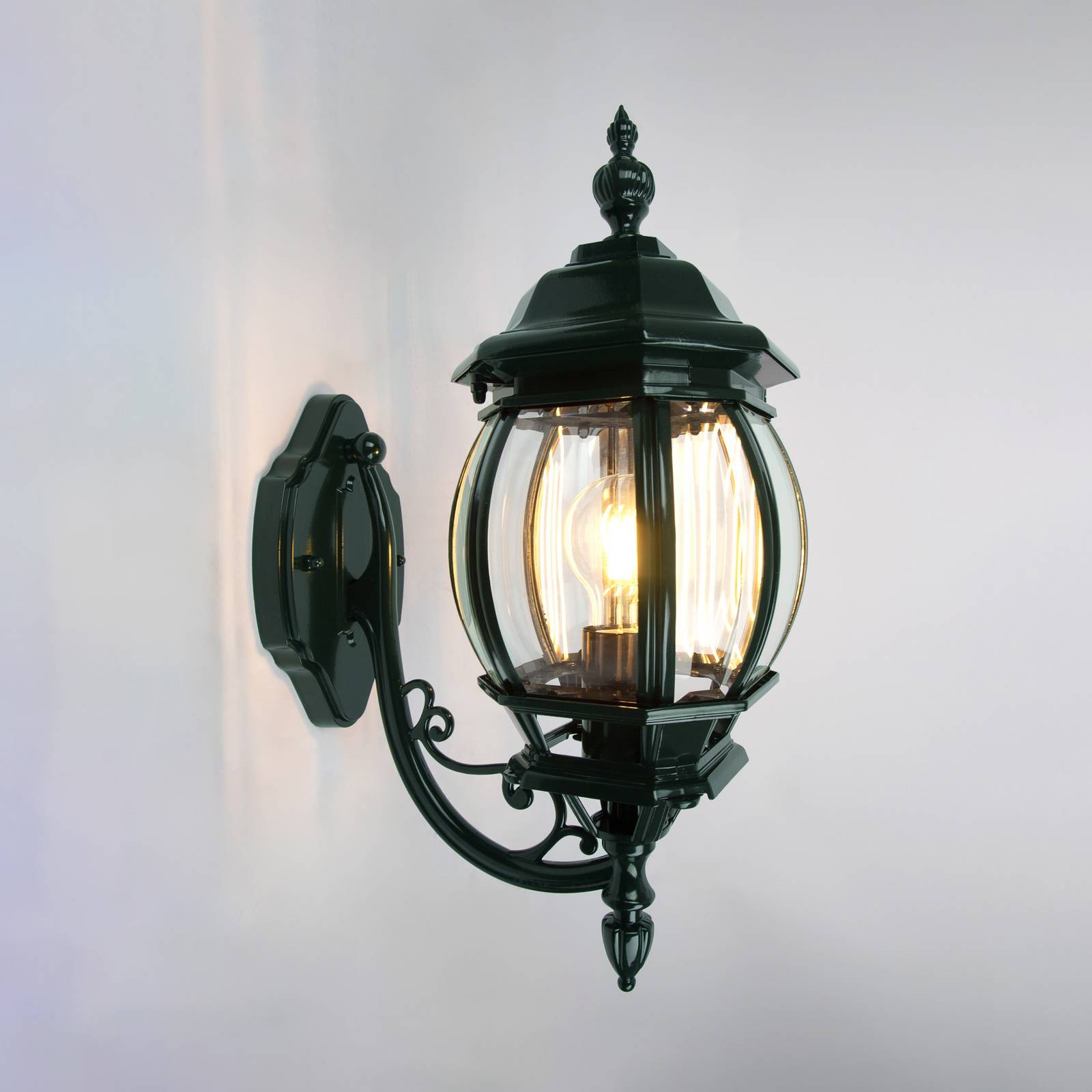 Außenwandlampe Andrew Kristallglas stehend grün günstig online kaufen