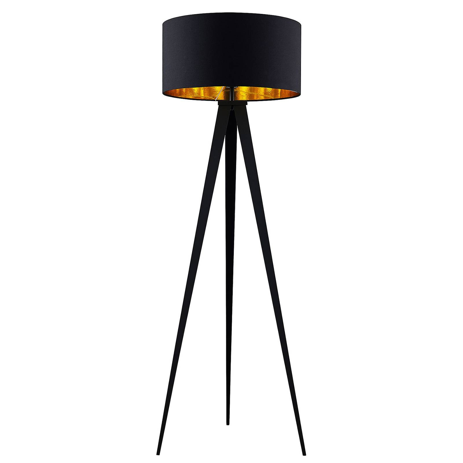 ELC Floor Lamp - Living / Dining Room - Tripod Standard Lamp - Modern - Black