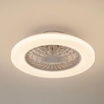 Lindby LED mennyezeti ventilátor Vedin, DC, csendes, Ø 49 cm, CCT