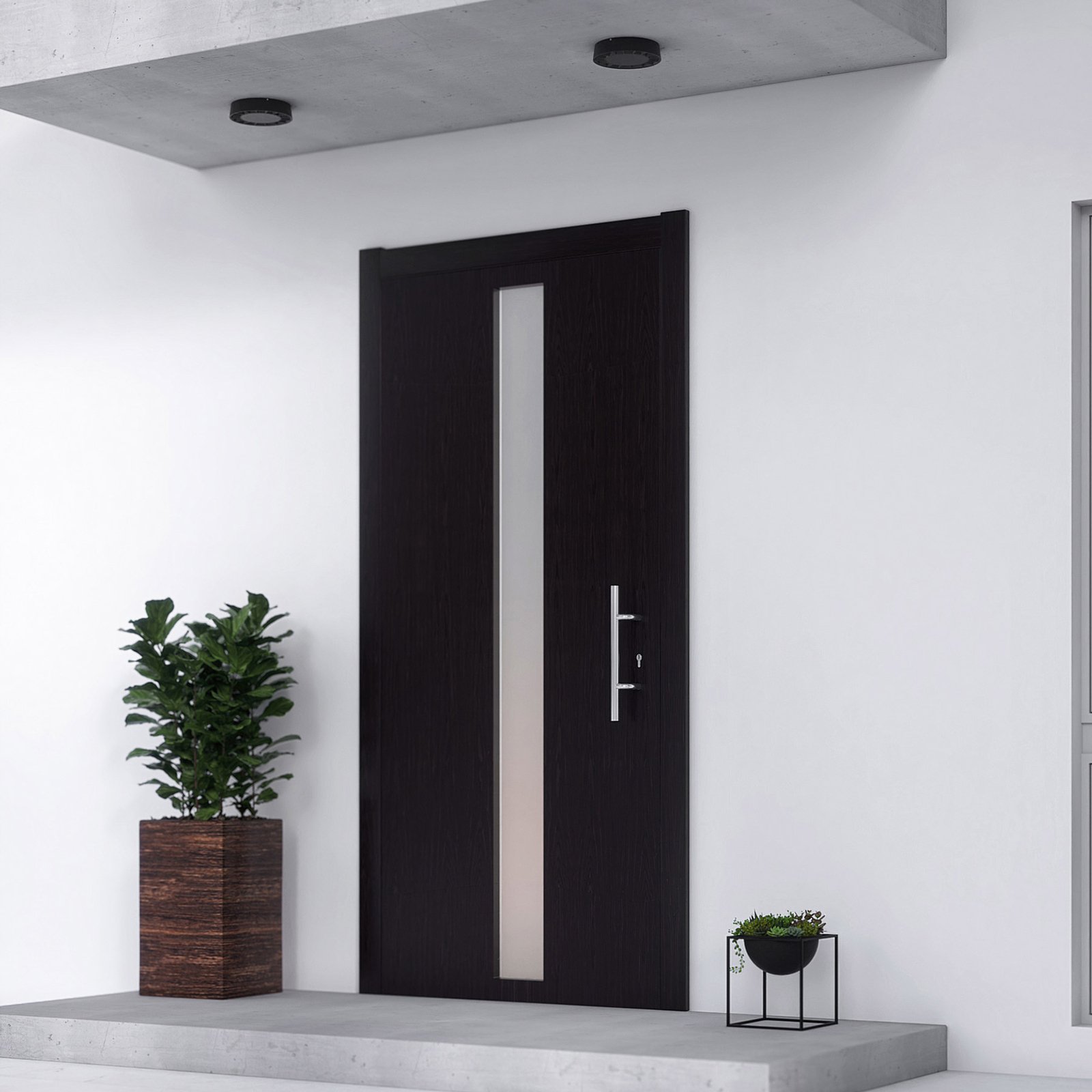 Kelissa LED Round Venkovní Stropní Lampa IP65 Black - Lucande