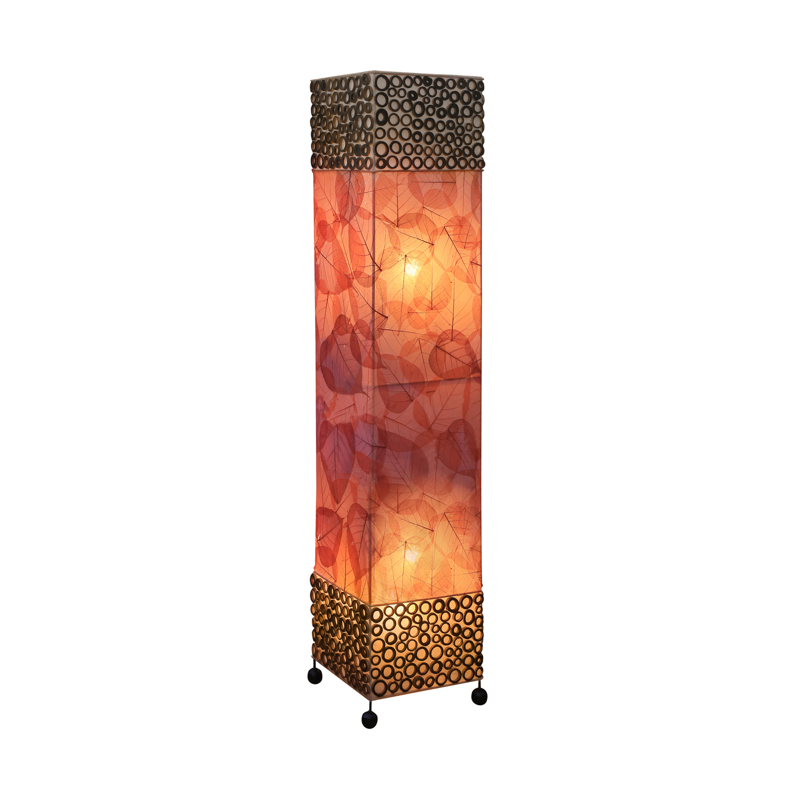 Emilian golvlampa med bladmotiv, höjd 100 cm