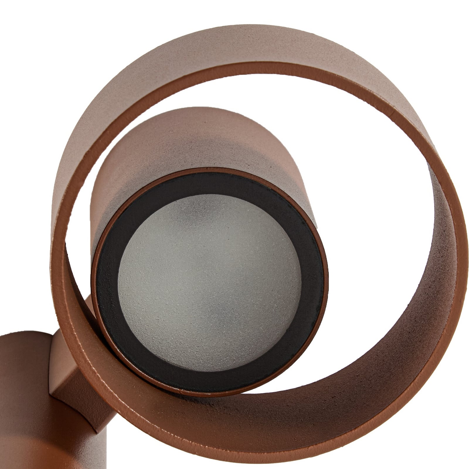 Bolardo luminoso LED Lucande Elune, marrón, IP44, altura 77 cm