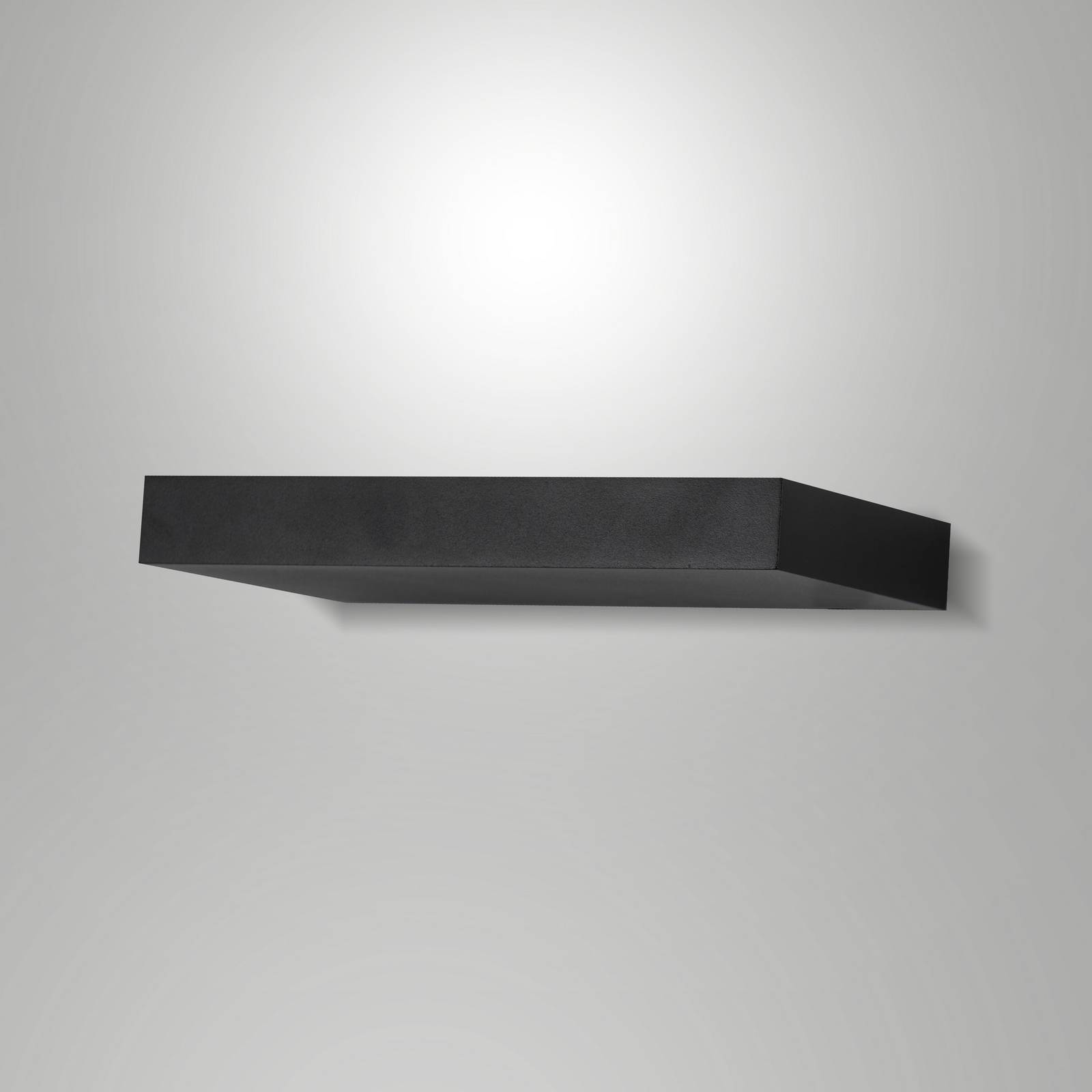 LED nástenné svetlo Guia, čierne, kovové, šírka 24 cm