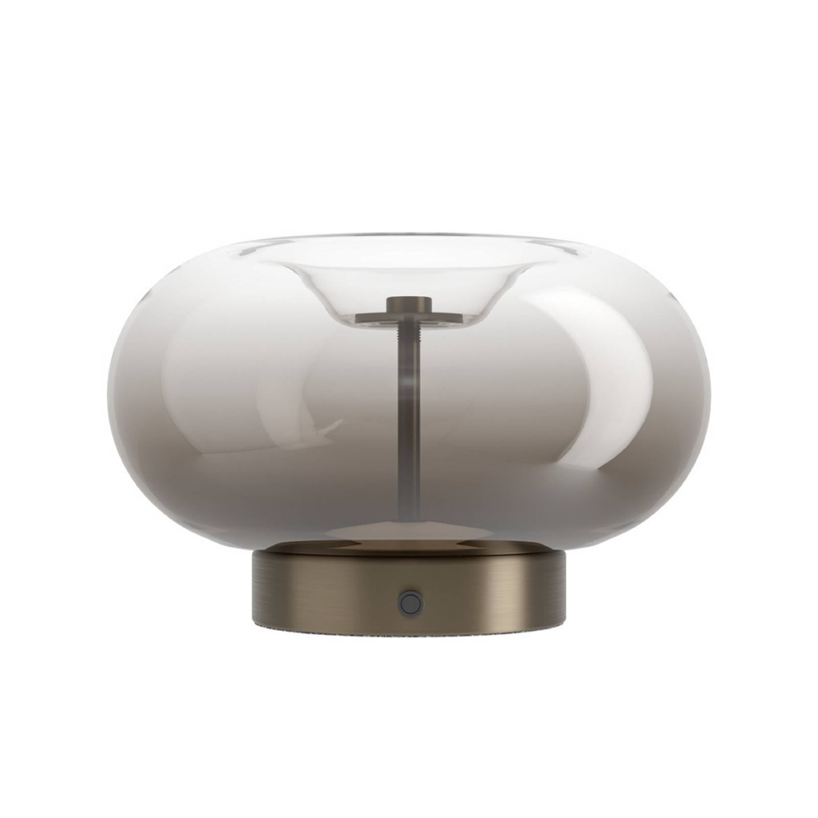 EGLO LED-Tischleuchte OPTICA 1, bronze/braun, Ø 25 cm, CCT