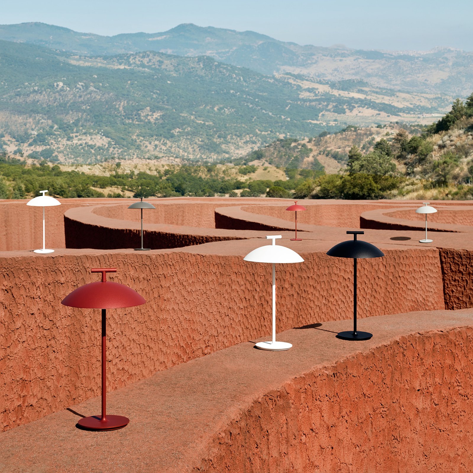 Mini Geen-A Portable Table Lamp Brick Red - Kartell