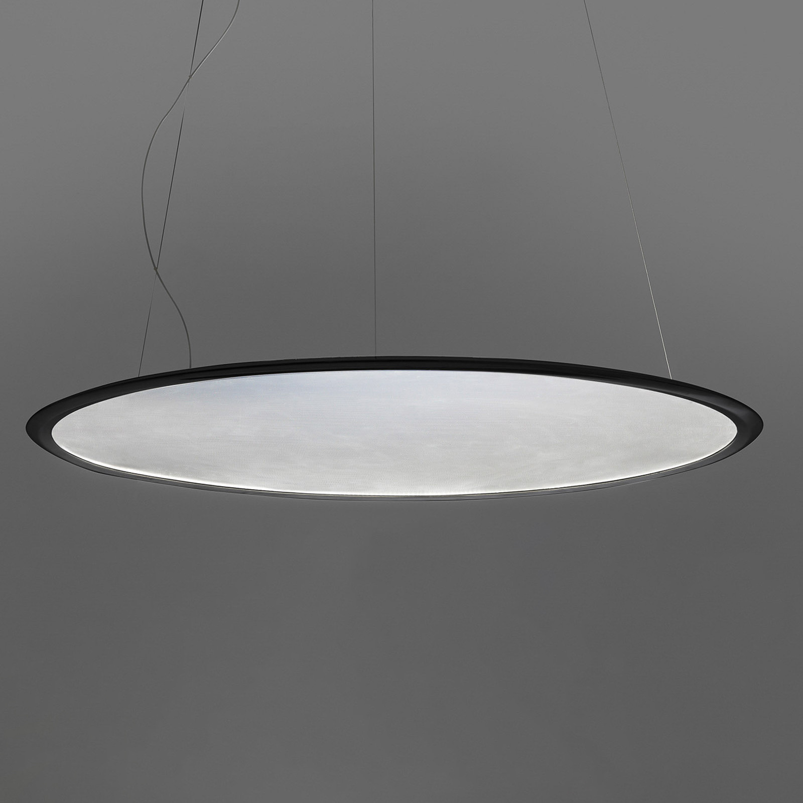 Artemide Discovery lampă suspendată orizontală negru - Camera de zi / sufragerie - design - negru alb - Plastic