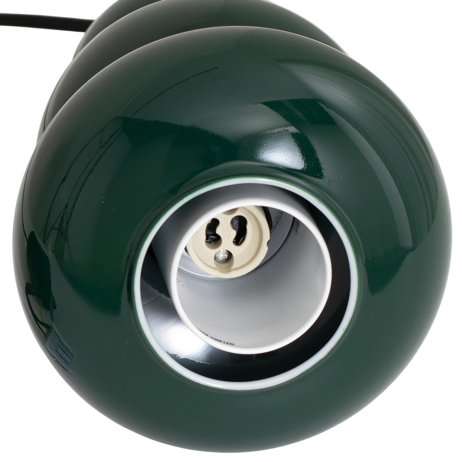 Hängeleuchte Oman, dunkelgrün glänzend, Glas, Ø 14 cm