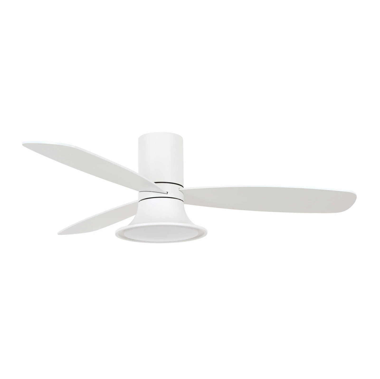 Beacon ceiling fan with light Flusso white Ø 132 cm quiet