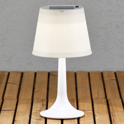Weiße LED-Solartischleuchte Assisi Sitra